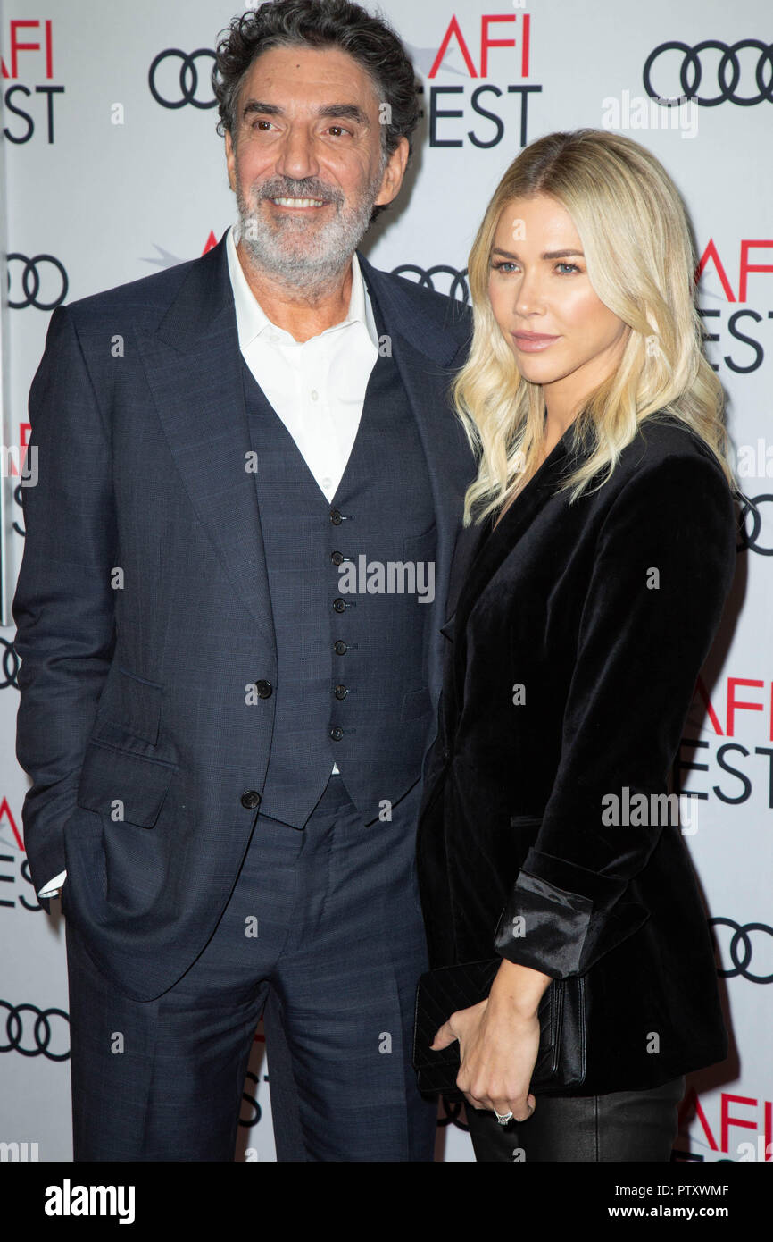 Celebrities chuck lorre and arielle mandelson hi-res stock photography