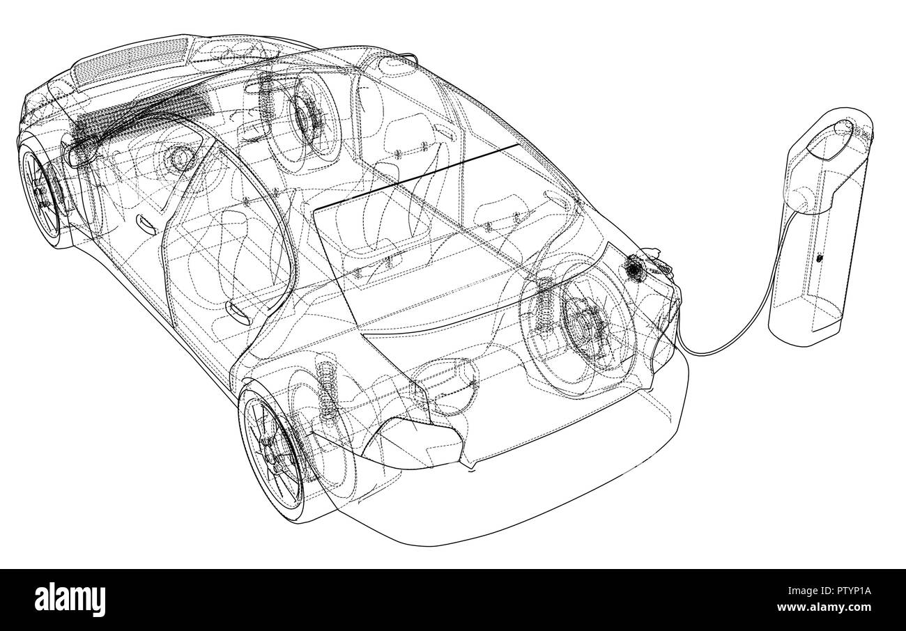 Electric Vehicle Charging Station Sketch Stock Vector Image & Art Alamy