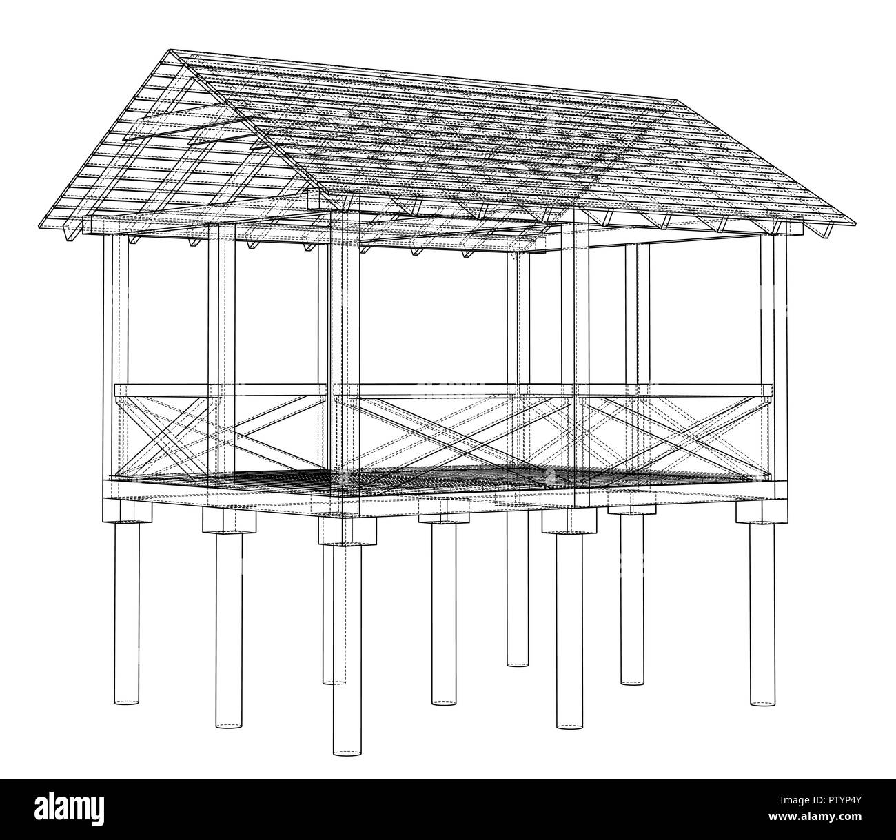 Summer house sketch. Vector Stock Vector Image & Art Alamy