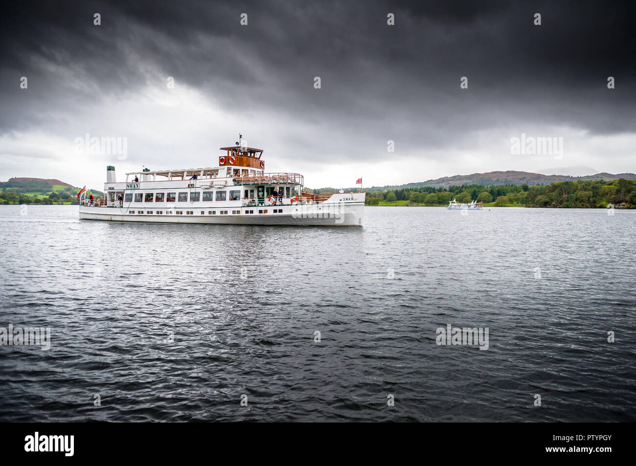 The MV Swan on lake Windermere. Stock Photo