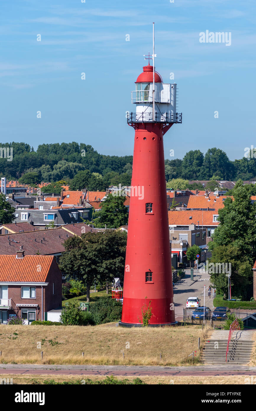 Coastal Lighting Museum (Kustverlichtingsmuseum) at the Hook of Holland, Netherlands. Historical lighthouse Stock Photo