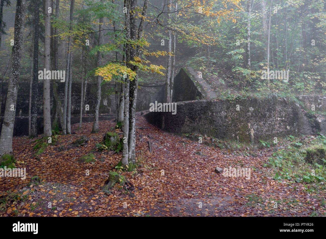 The Berghof residence was the home of Adolf Hitler in the Obersalzberg of the Bavarian Alps near Berchtesgaden, Bavaria, Germany. It was demolished. Stock Photo