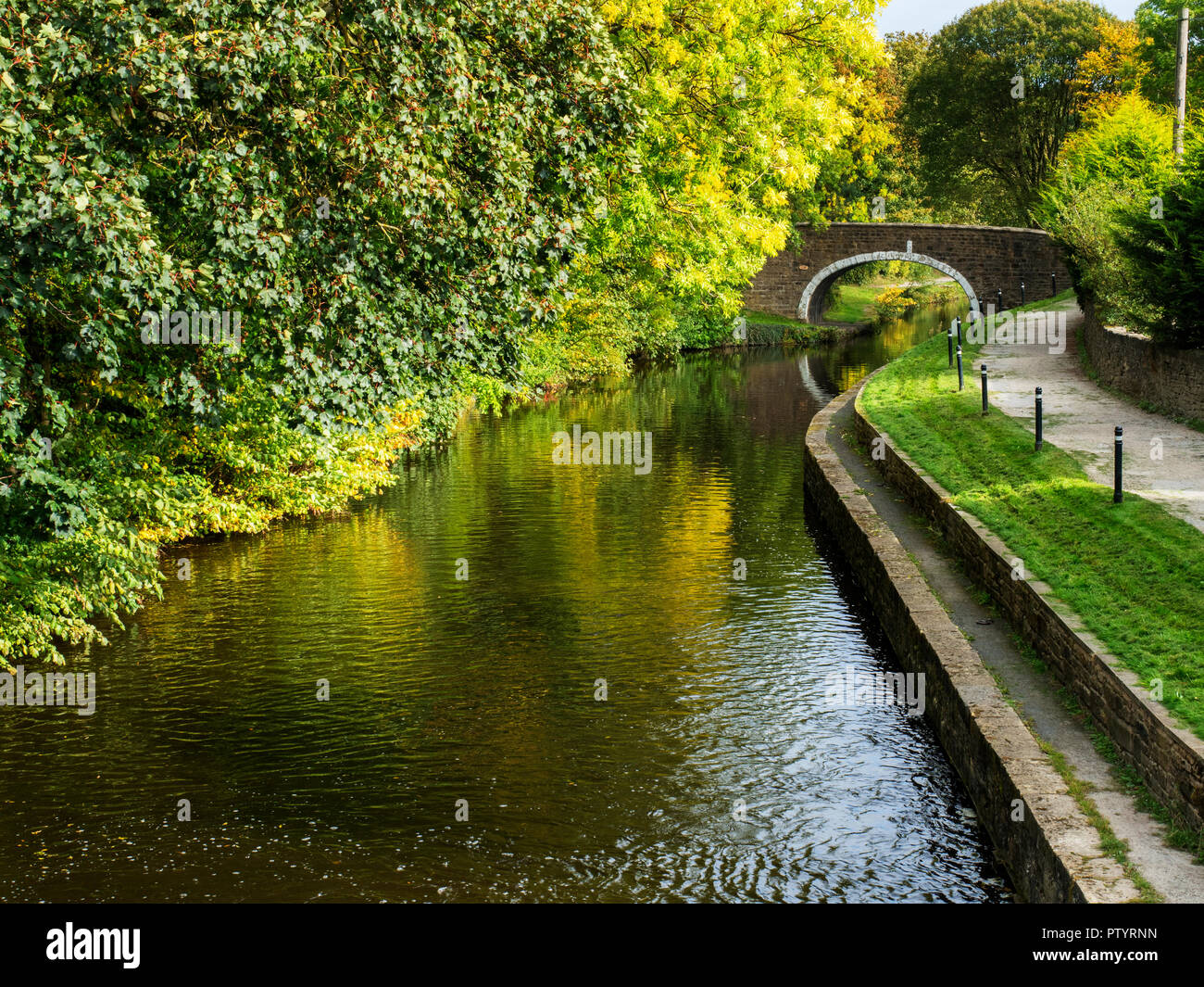 Dowley Gap Packhorse Bridge on the Leeds and Liverpool Canal between
