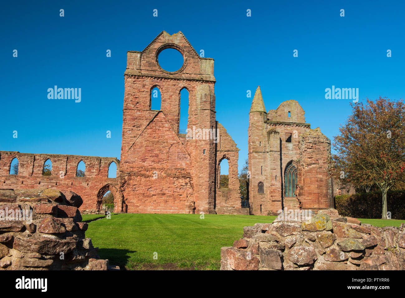 Arbroath Abbey, Arbroath, Angus, Scotland. Stock Photo
