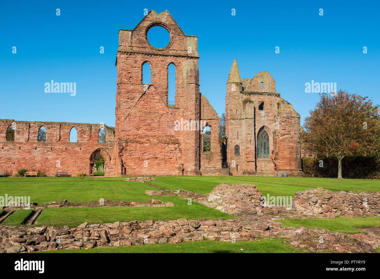 Arbroath Abbey, Arbroath, Angus, Scotland. Stock Photo