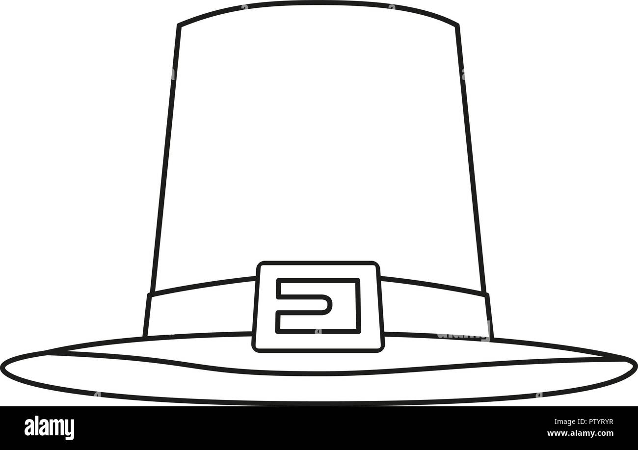 Line art black and white thanksgiving hat Stock Vector Image & Art - Alamy