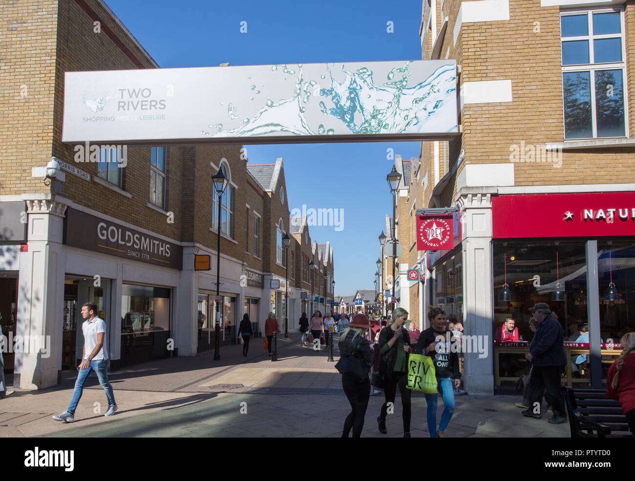 High Street, town centre, StainesuponThames, Surrey Stock Photo Alamy