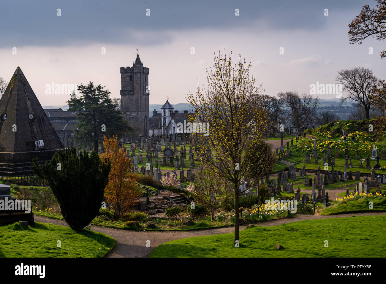 Graveyard, and church of the Holy Rude, Stirling, Scotland, United Kingdom Stock Photo