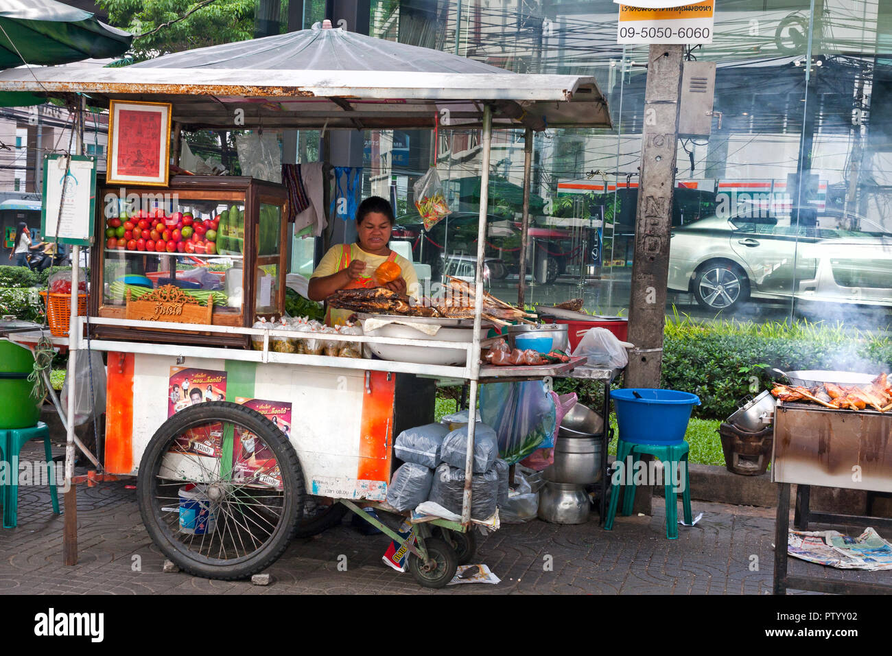 Thailand Street Food Seller Roadside Stock Photos Thailand