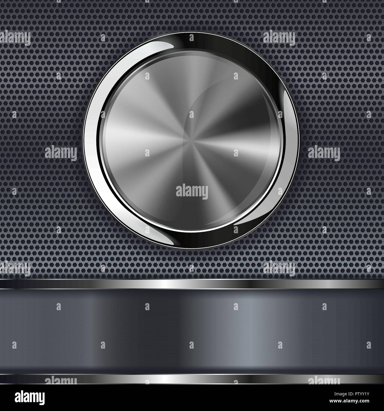 Metal perforated background with round button Stock Vector Image & Art ...