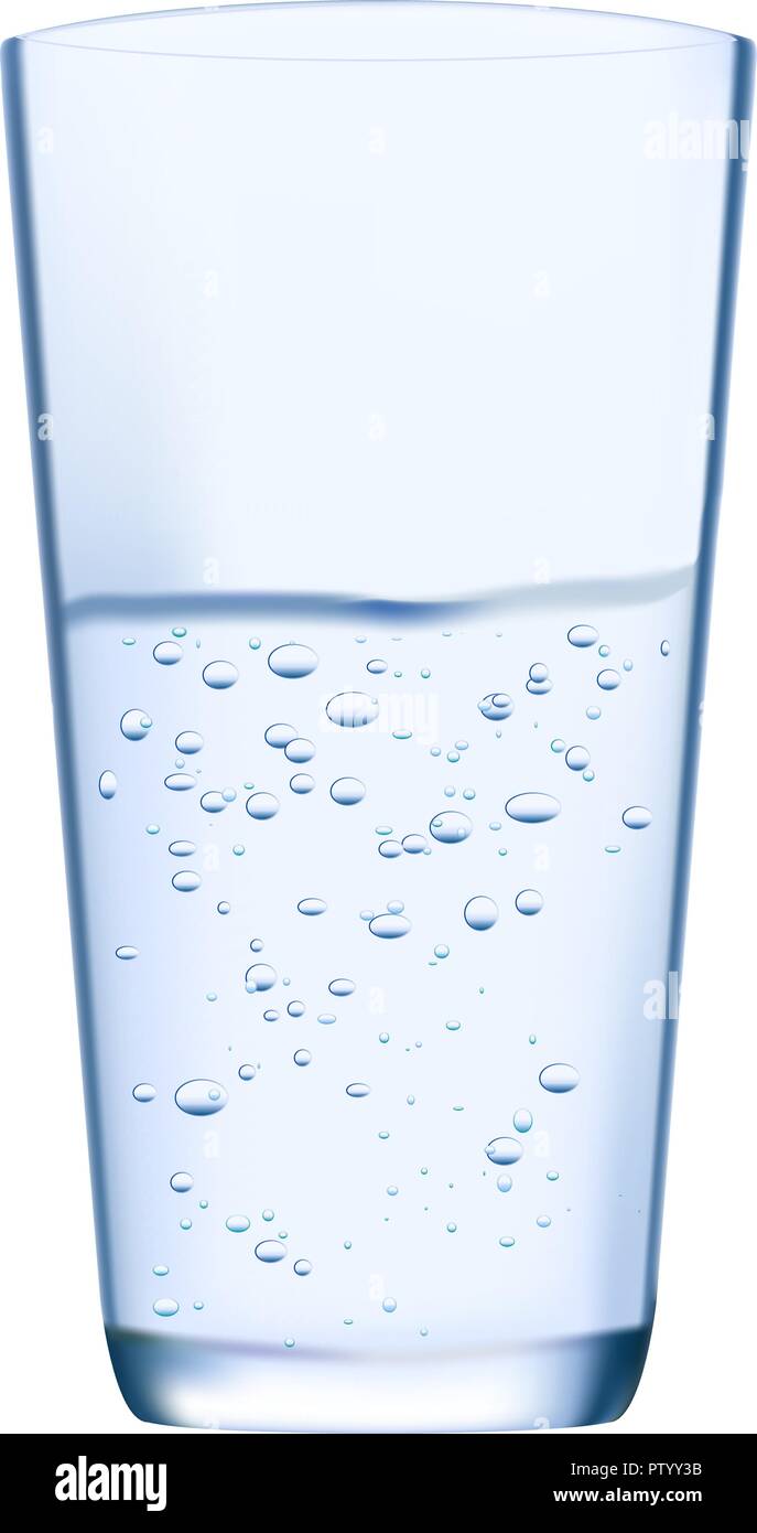 Glass of sparkling water Stock Vector Image & Art Alamy