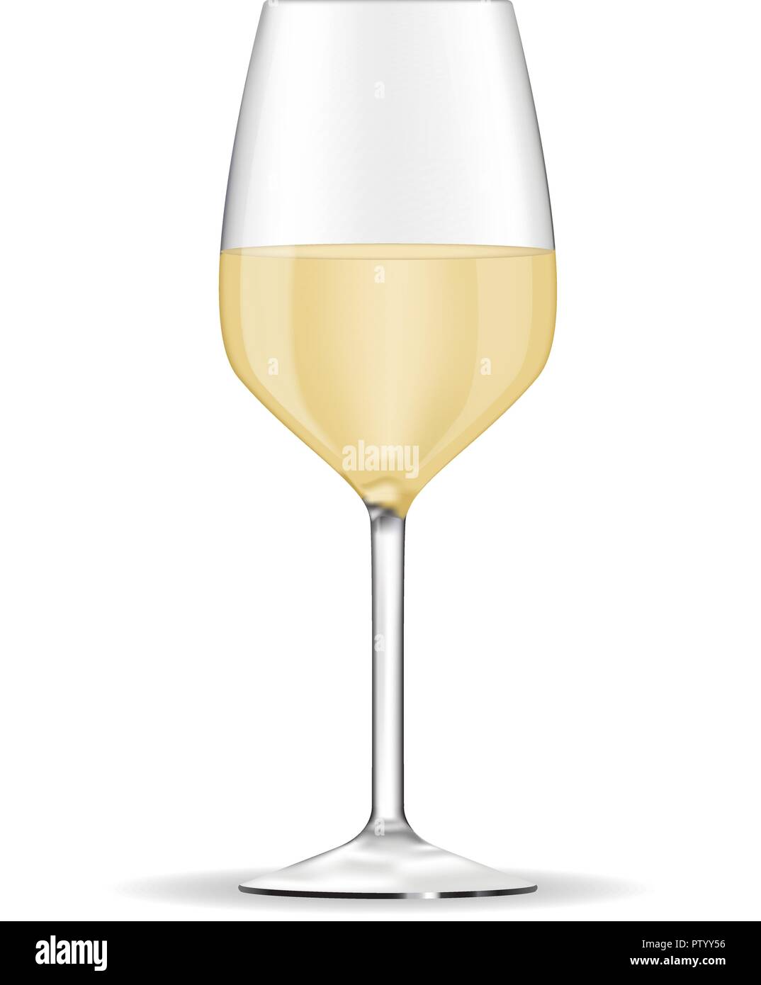 Glass of white wine Stock Vector
