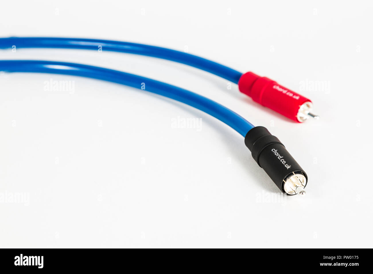 London, UK. High-end Chord audio cables. Stock Photo