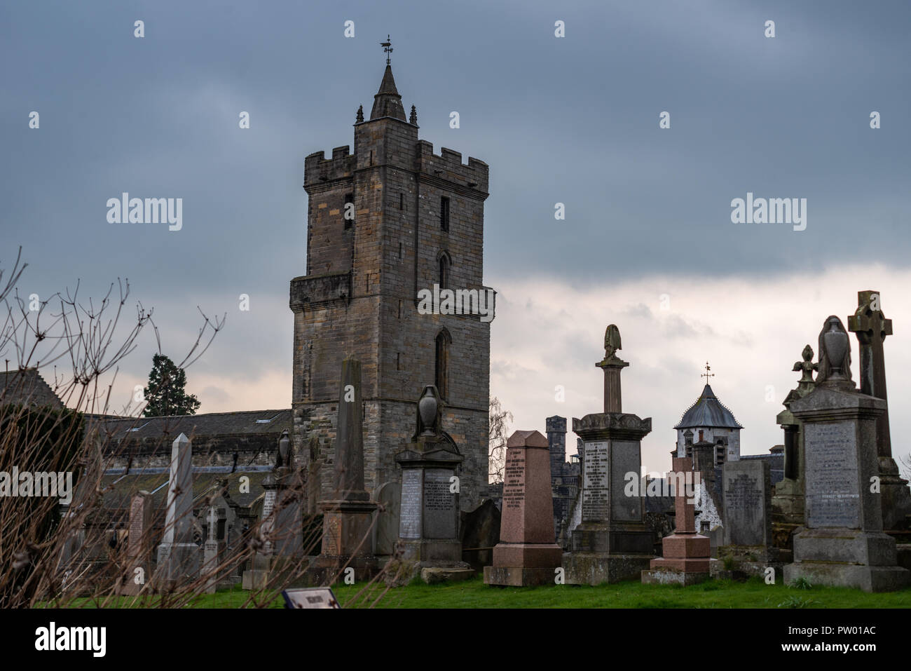 Graveyard, and church of the Holy Rude, Stirling, Scotland, United Kingdom Stock Photo