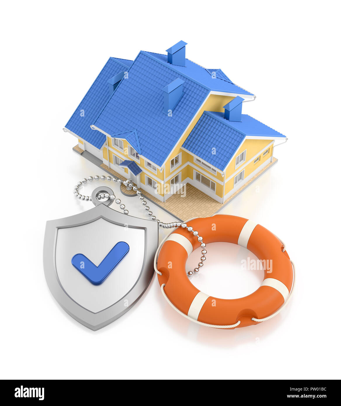 Real Estate Under Protection Stock Photo