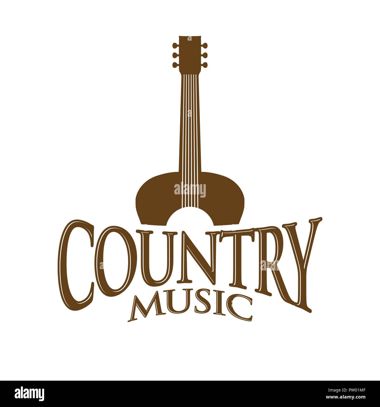 Country Music Sign Vector Symbol Graphic Logo Design Stock Vector