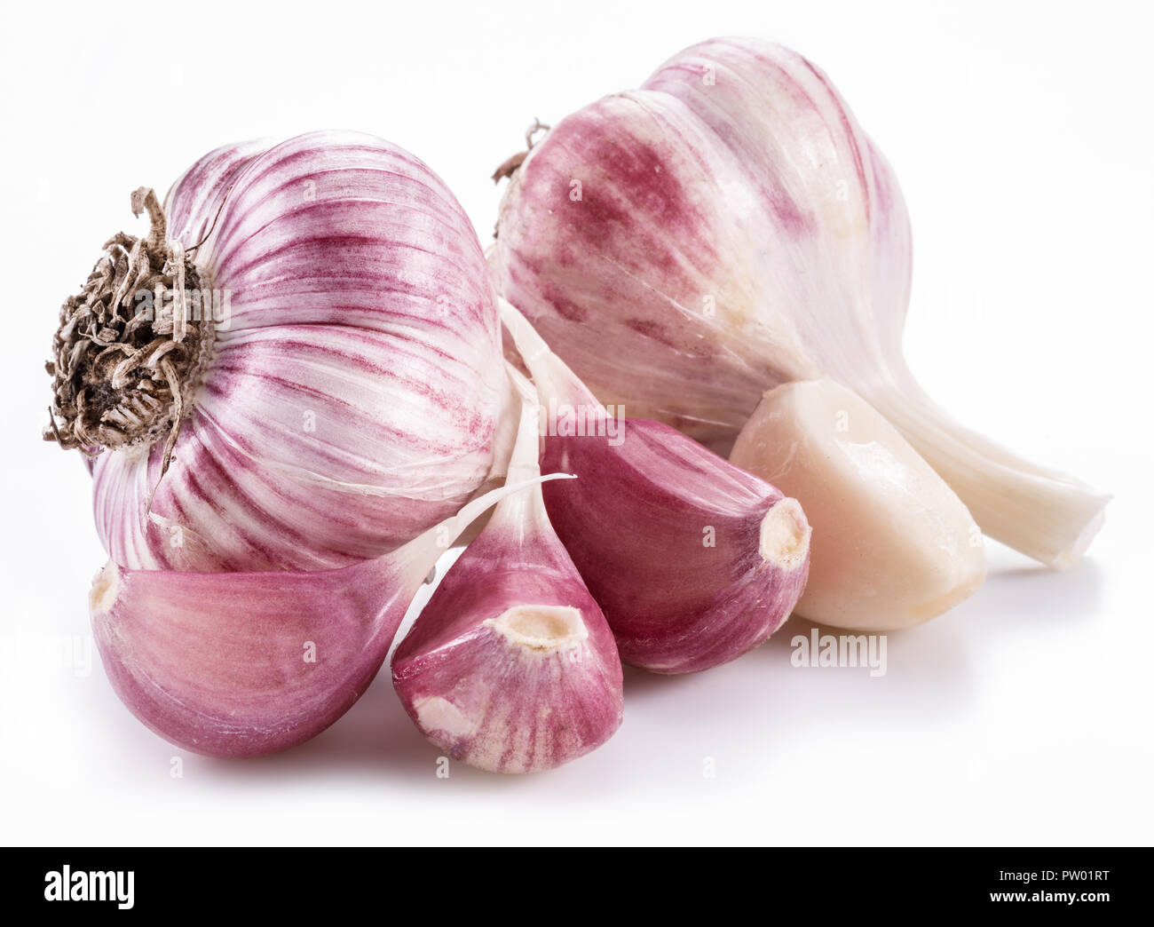 Garlic bulb and garlic cloves isolated on white background Stock Photo ...