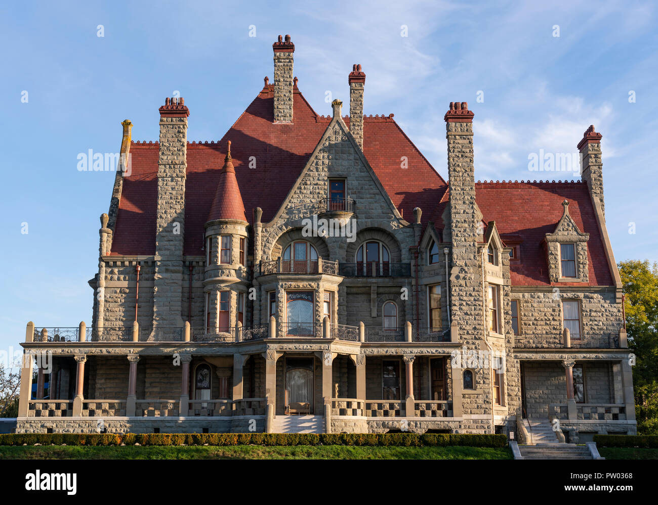 Craigdarroch Castle, the former home of coal baron Robert Dunsmuir, in Victoria, British Columbia, Canada. Stock Photo