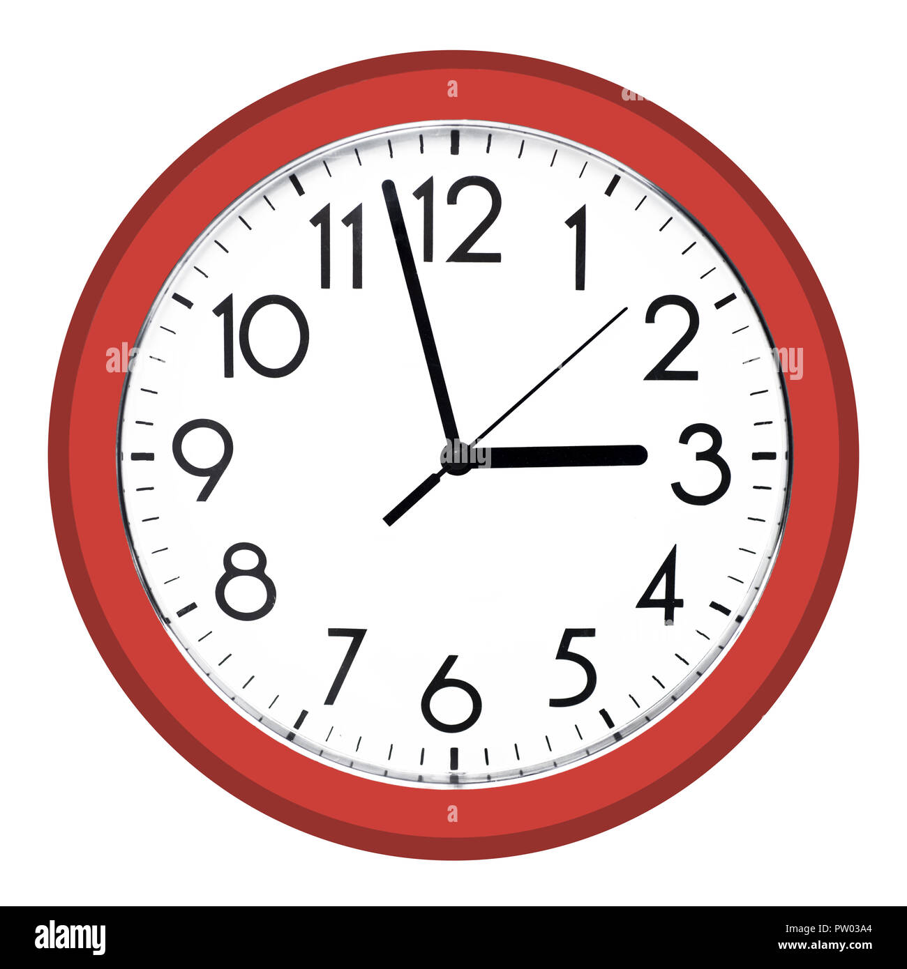 White wall clock. Isolated on white background. High quality photo