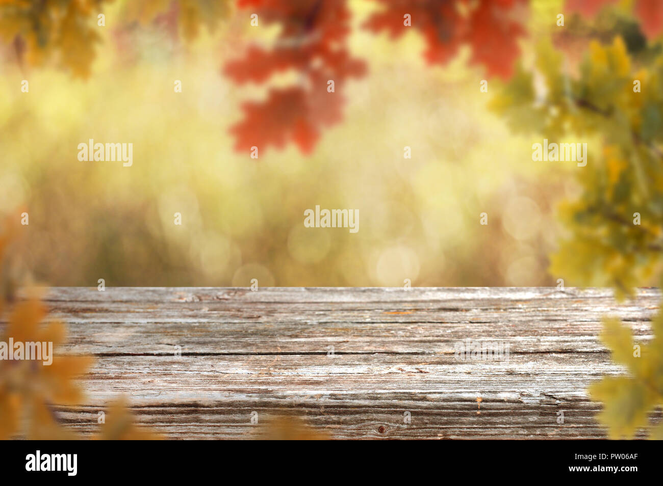 Empty table for display montages Stock Photo