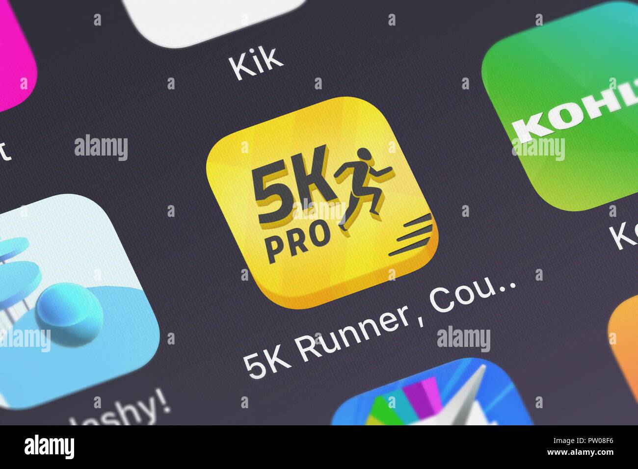 London United Kingdom October 11 2018 Close Up Of The 5k