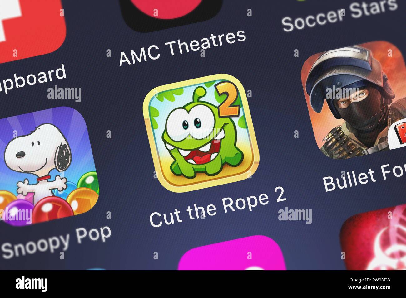 London, United Kingdom - October 09, 2018: Screenshot of the Cut the Rope:  Magic mobile app from ZeptoLab UK Limited icon on an iPhone Stock Photo -  Alamy