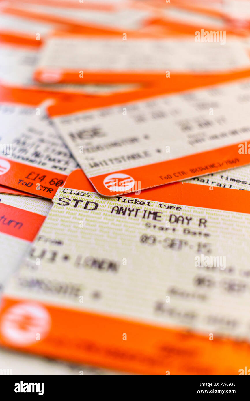 British railways ticket with others. Main ticket is Standard anytime