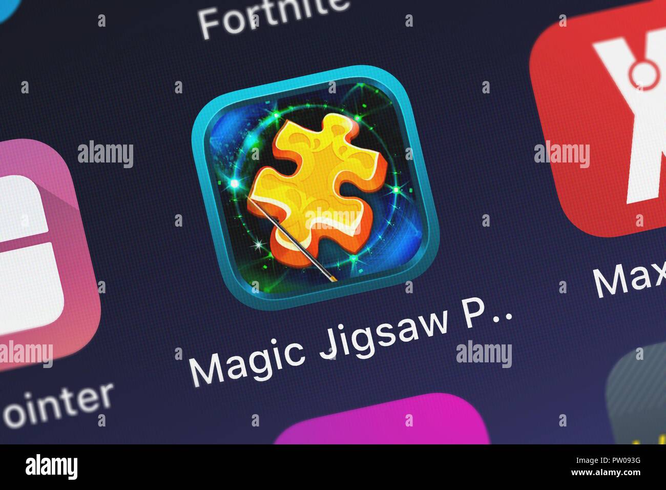 London, United Kingdom - October 11, 2018: The Magic Jigsaw Puzzles mobile  app from ZiMAD on an iPhone screen Stock Photo - Alamy