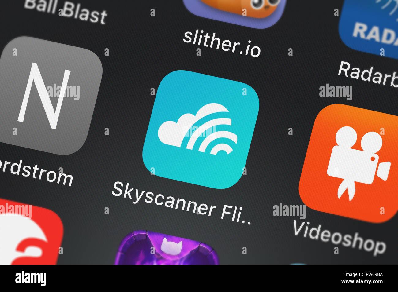 Skyscanner flights hotels cars hi-res stock photography and images - Alamy