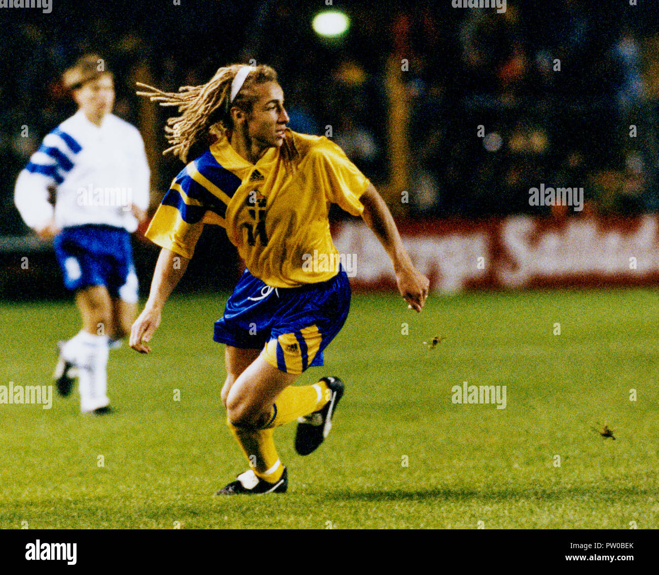 HENRIK LARSSON Swedish professional football player ahead of the World cup in The United States Stock Photo