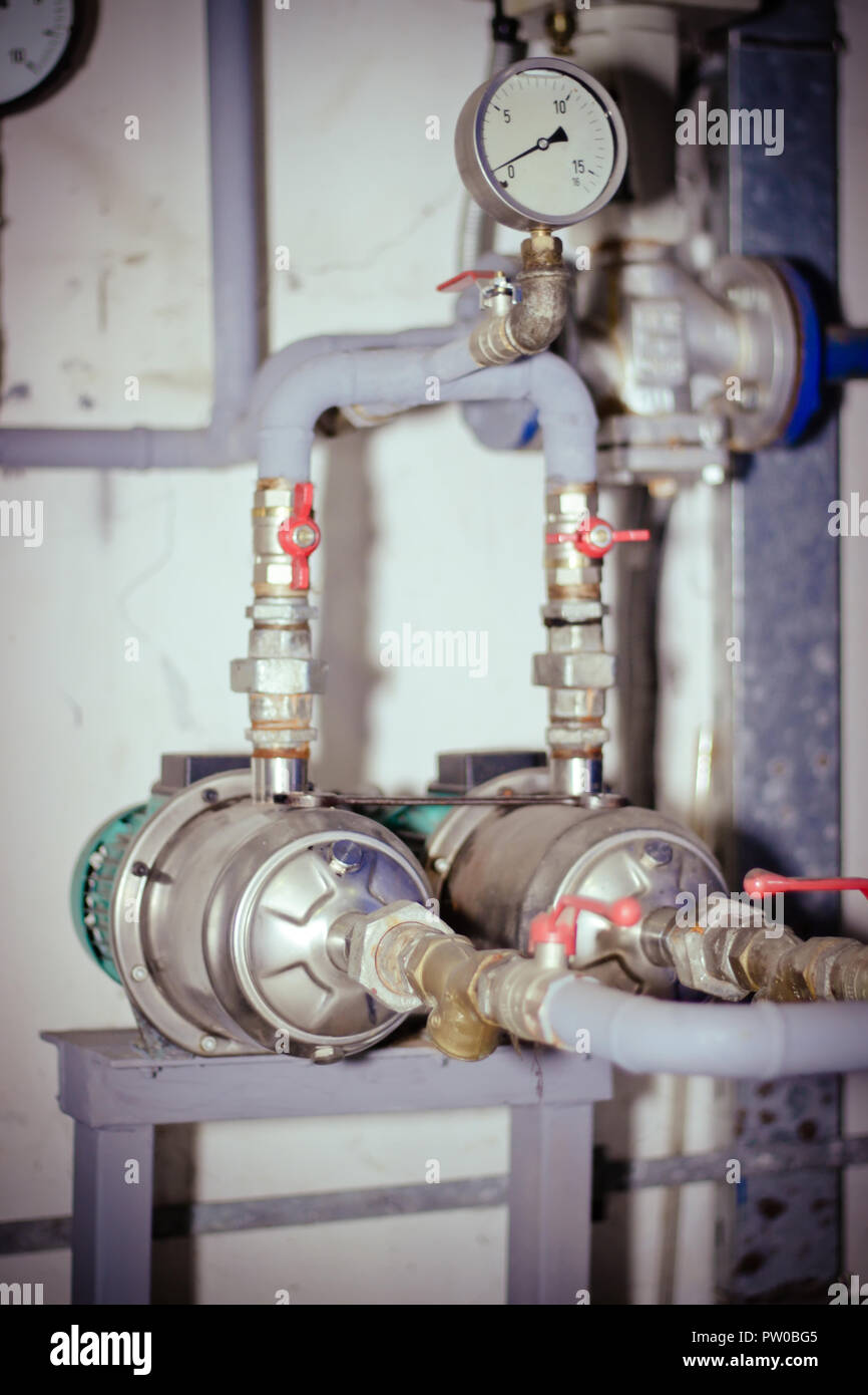 Details of heating plant Stock Photo Alamy