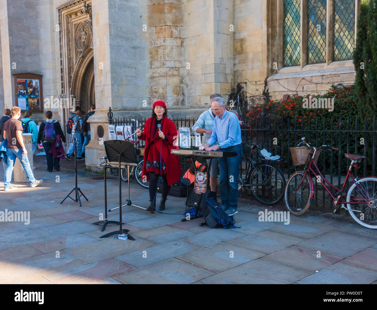 Michael House Music band performing in street Stock Photo