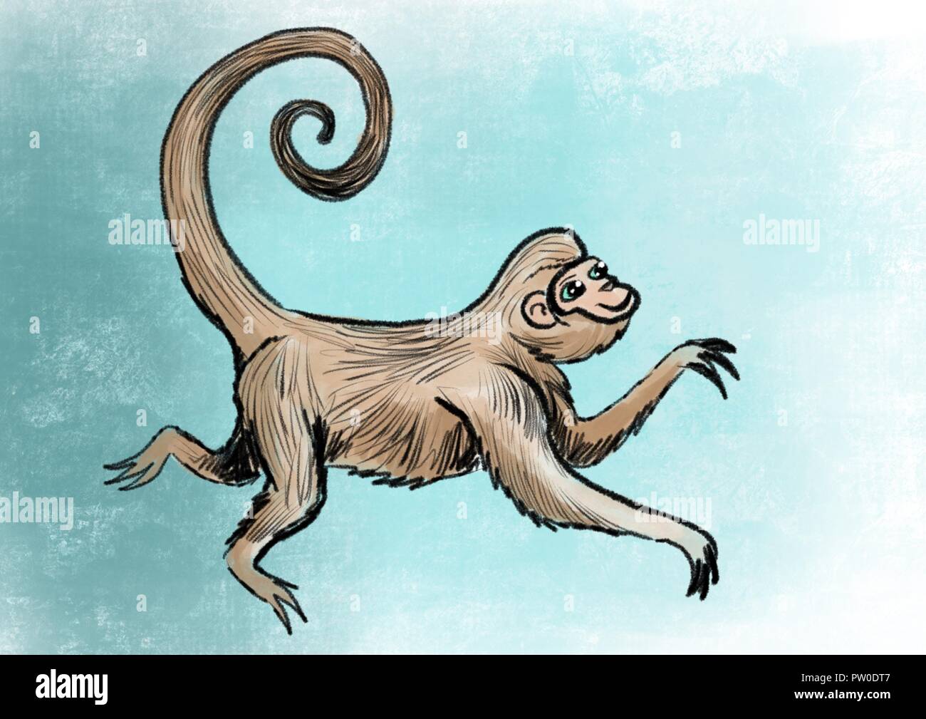 Monkey Illustration Stock Photo Alamy