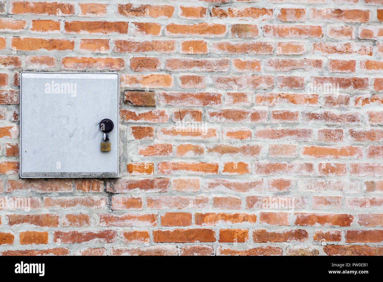 electric box on concrete wall . Brick wall Stock Photo Alamy