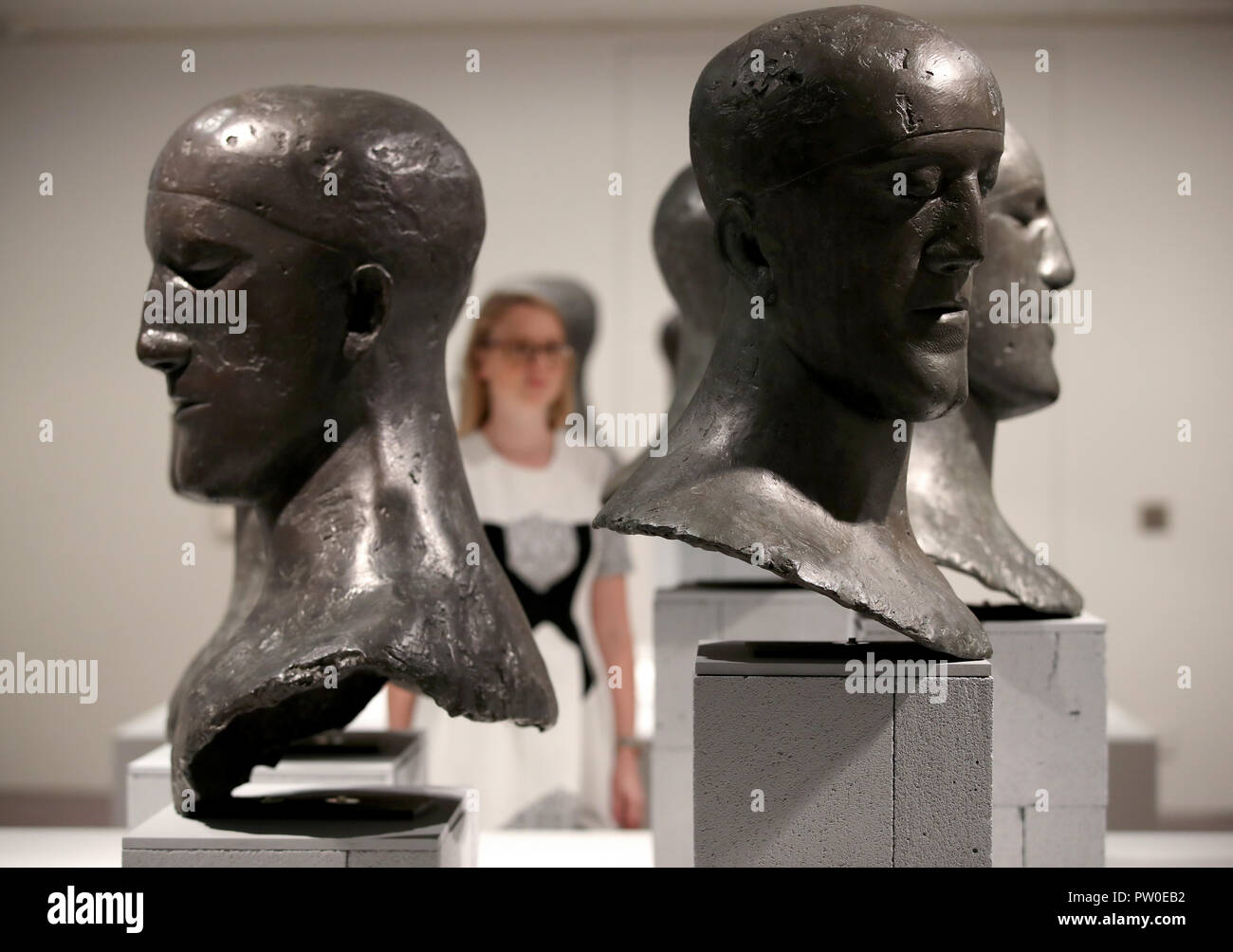 Tribute Heads On Display At The Elisabeth Frink Humans And - 