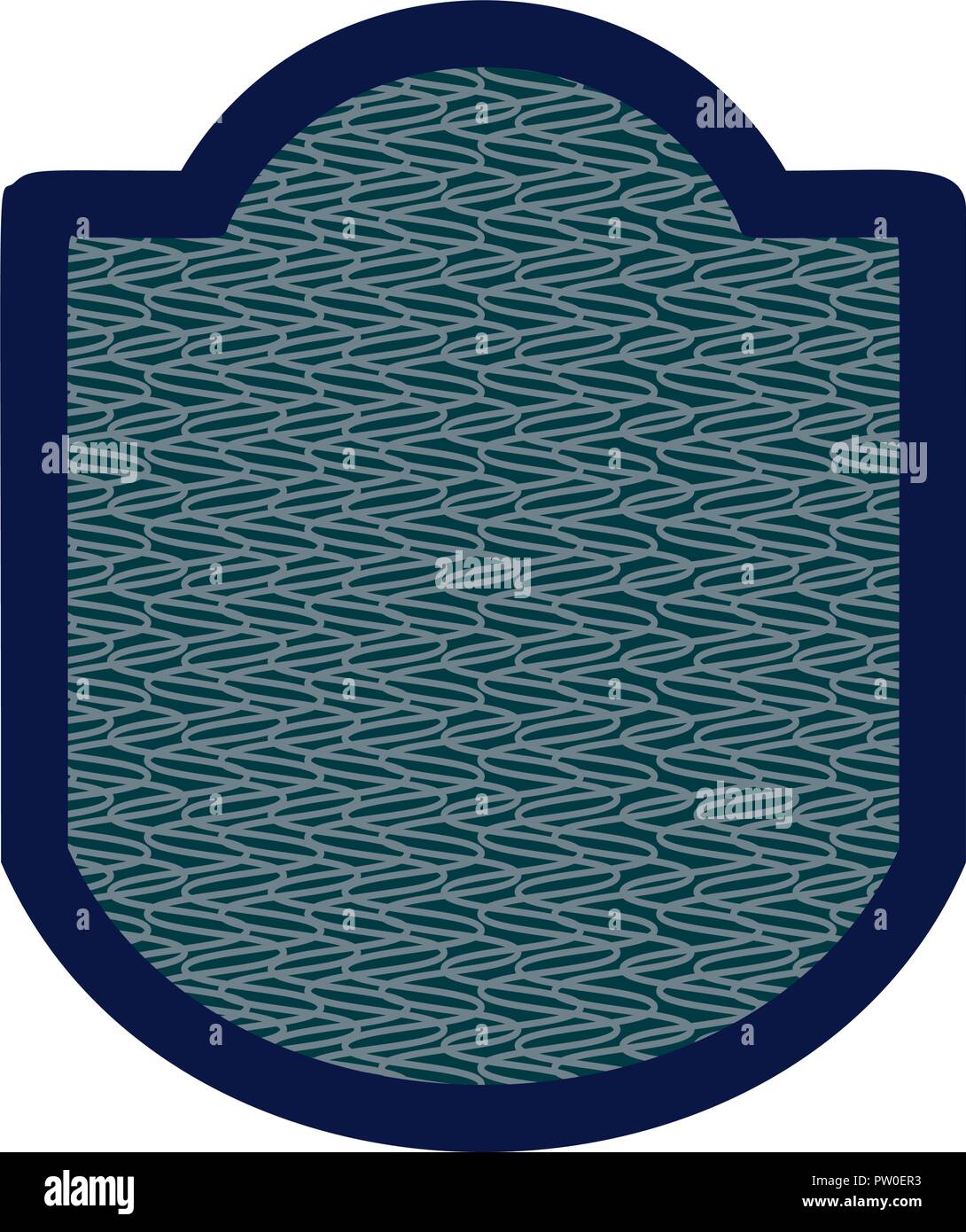 shield with textile pattern Stock Vector