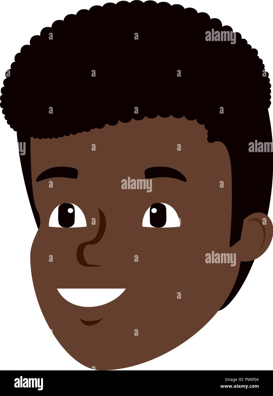 black young man head avatar character Stock Vector Image & Art - Alamy