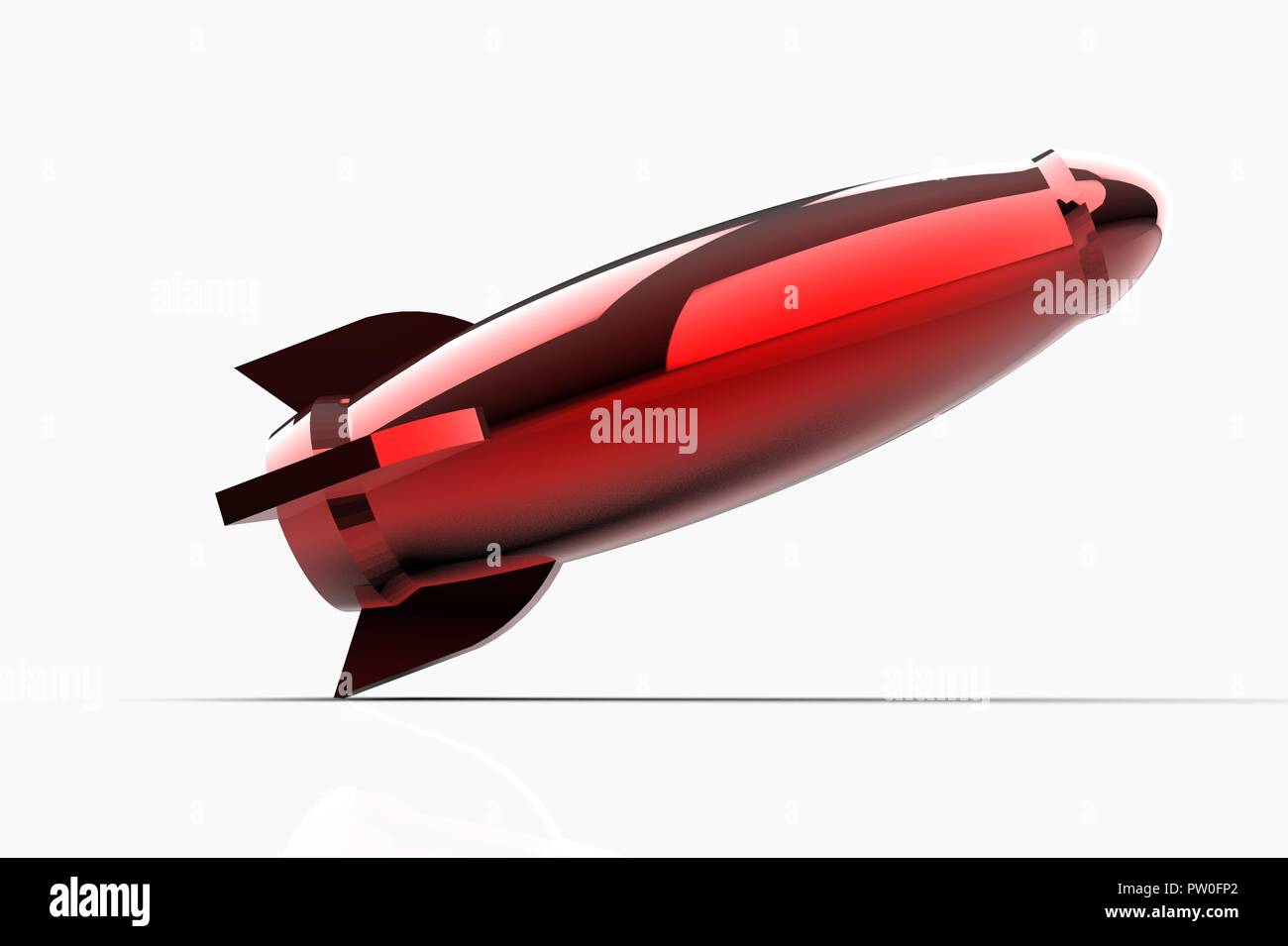 Rocket space ship 3D rendering isolated on white Stock Photo - Alamy