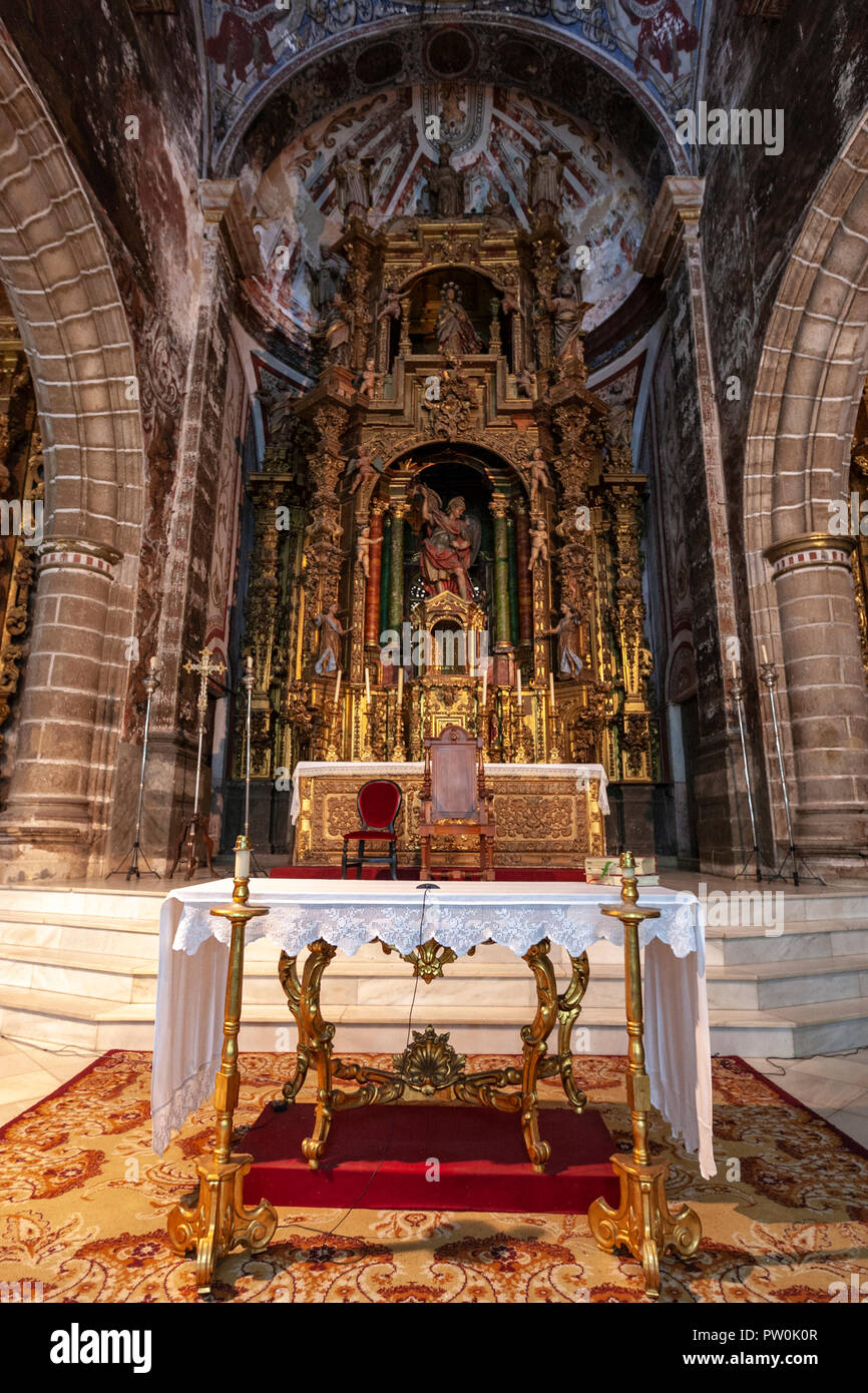 Iglesia de San Miguel Arcángel Jerez de los Caballeros, Badajoz Province, Extremadura, Spain Stock Photo