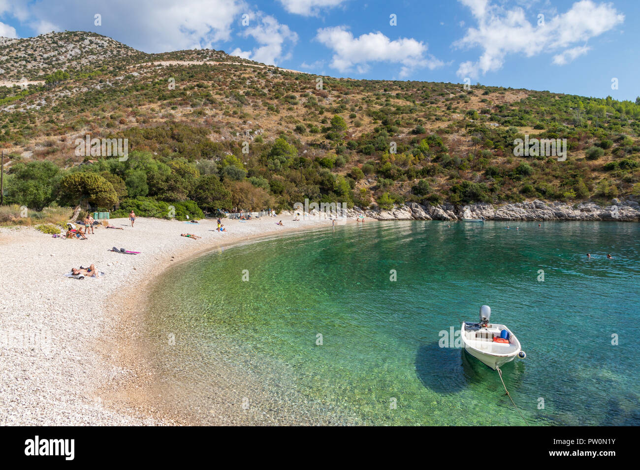 Dubovica Beach near Hvar Town, Hvar, Croatia, Europe Stock Photo