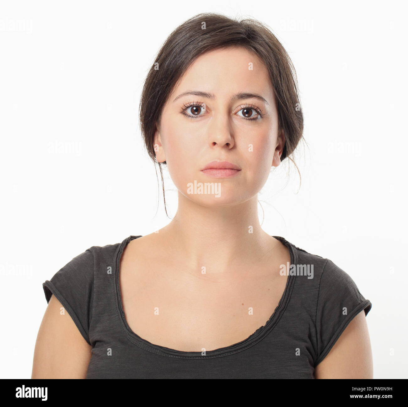 Woman in white shirt wearing hi-res stock photography and images - Alamy