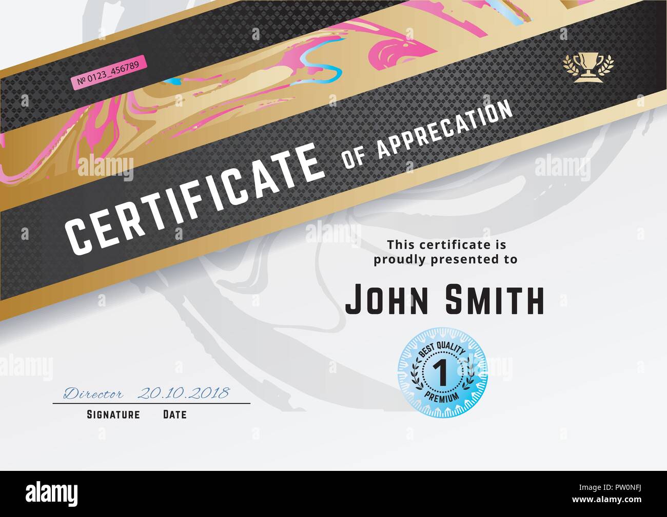 Black certificate design hi-res stock photography and images - Alamy
