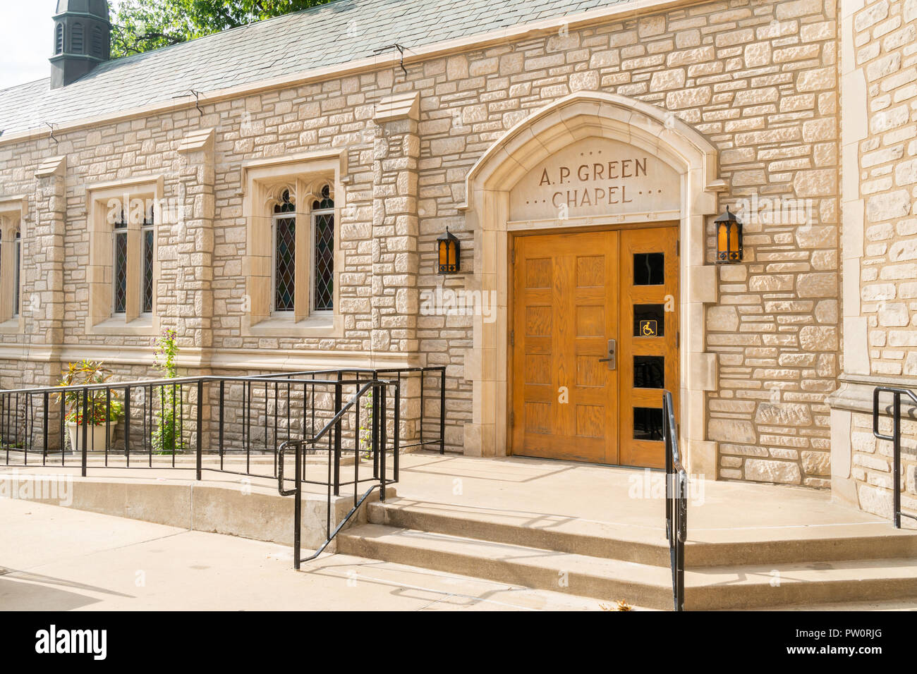 COLUMBIA, MO/USA - JUNE 8 , 2018: A.P. Green Chapel on the campus of the University of Missouri. Stock Photo