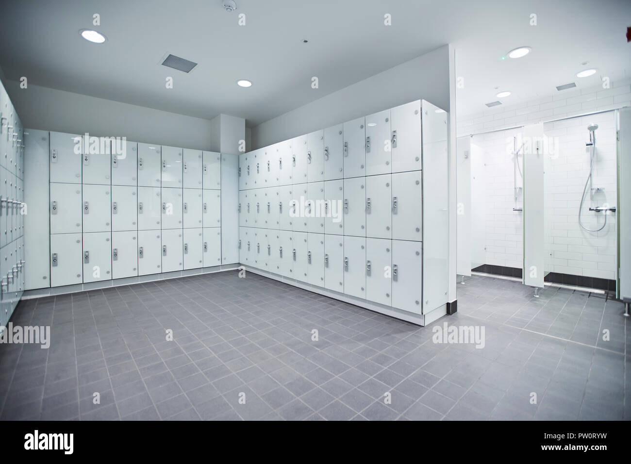 Modern locker room hi-res stock photography and images - Alamy