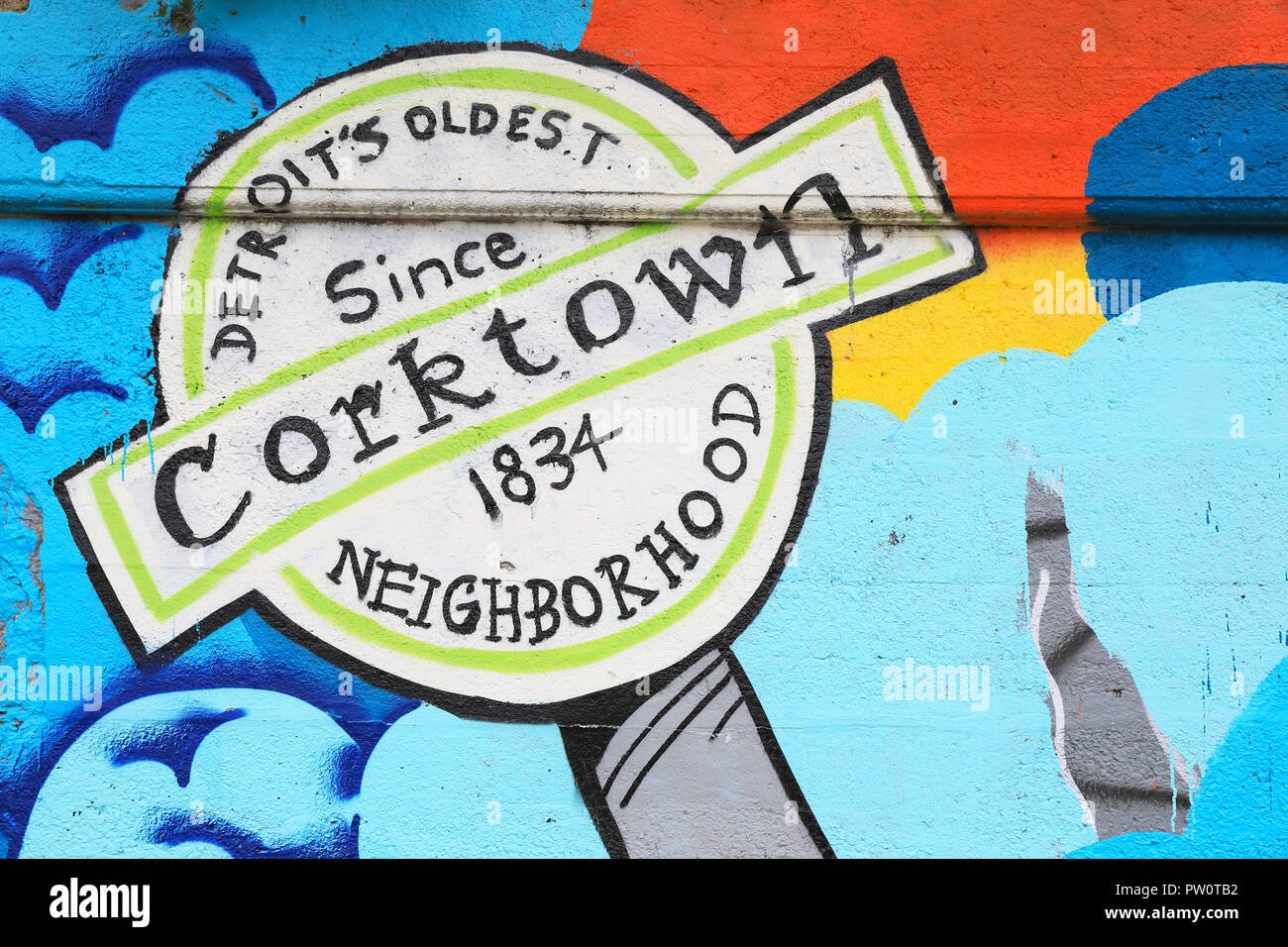 Street mural for hip Corktown, Detroit's oldest neighbourhood since ...