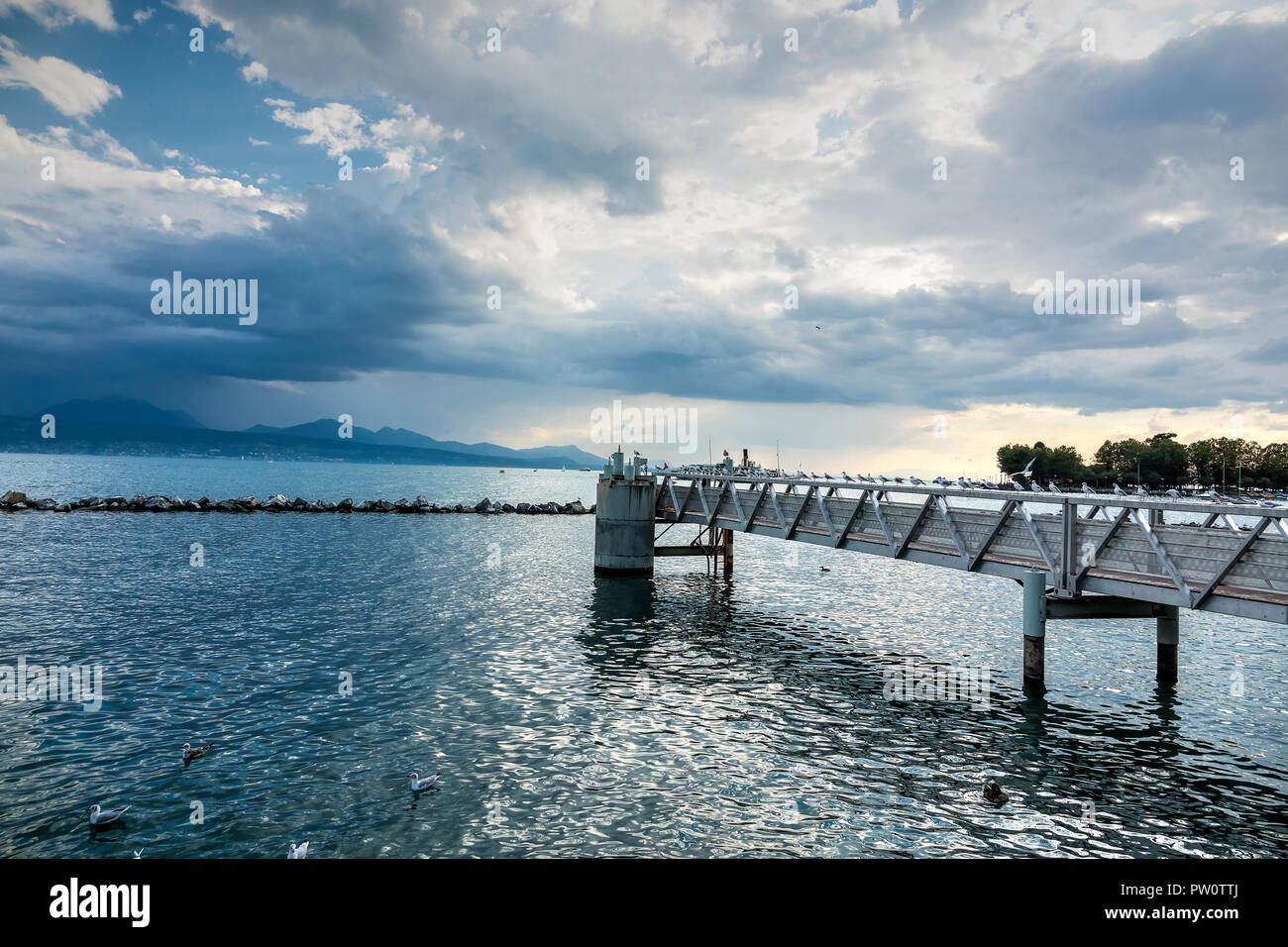 Olympic Exhibition on the Shore of Geneva Lake Editorial Image - Image ...