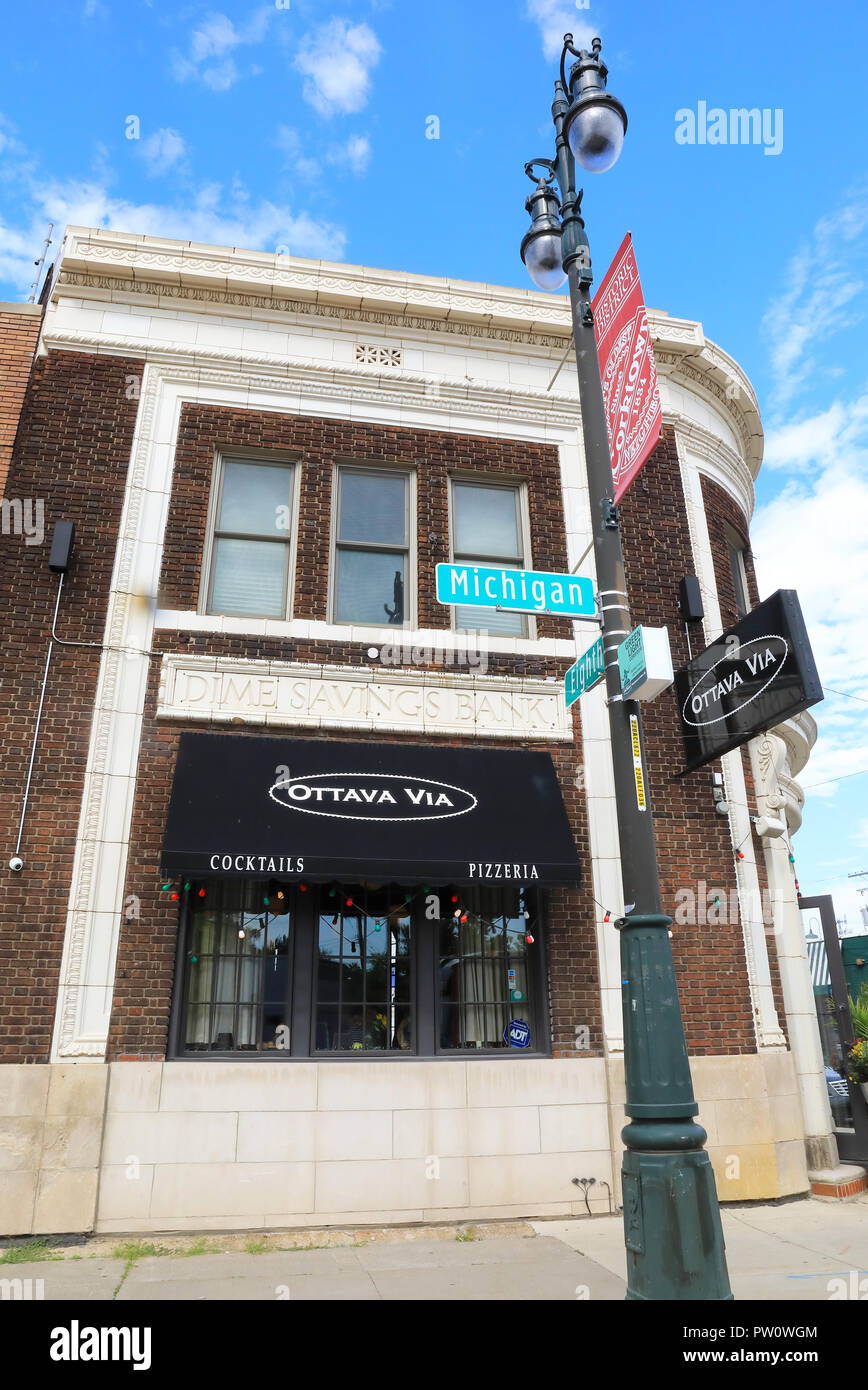 Trendy Ottava Via Italian restaurant on Michigan Avenue, in Corktown