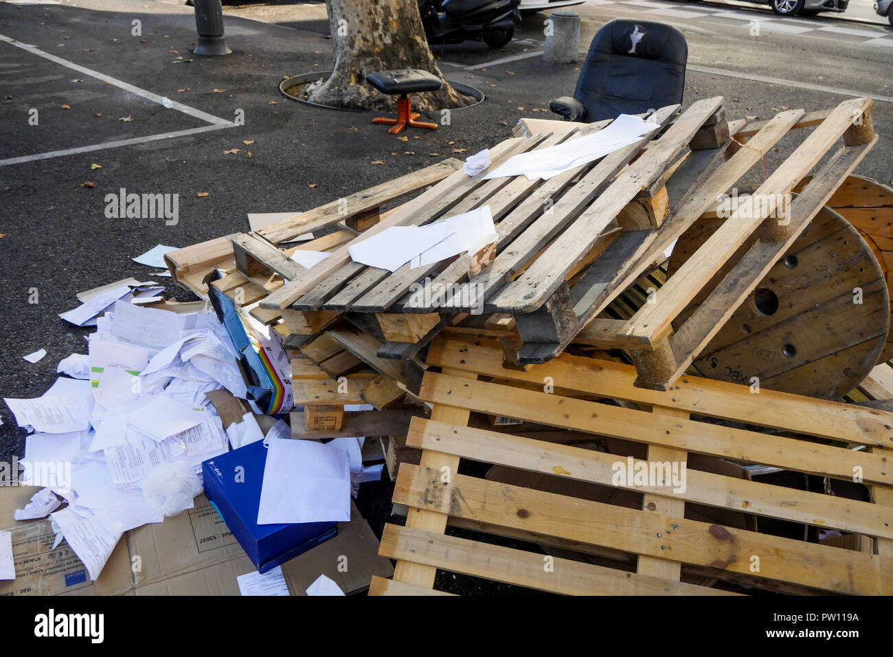 Unauthorized garbage dump, Lyon, France Stock Photo Alamy