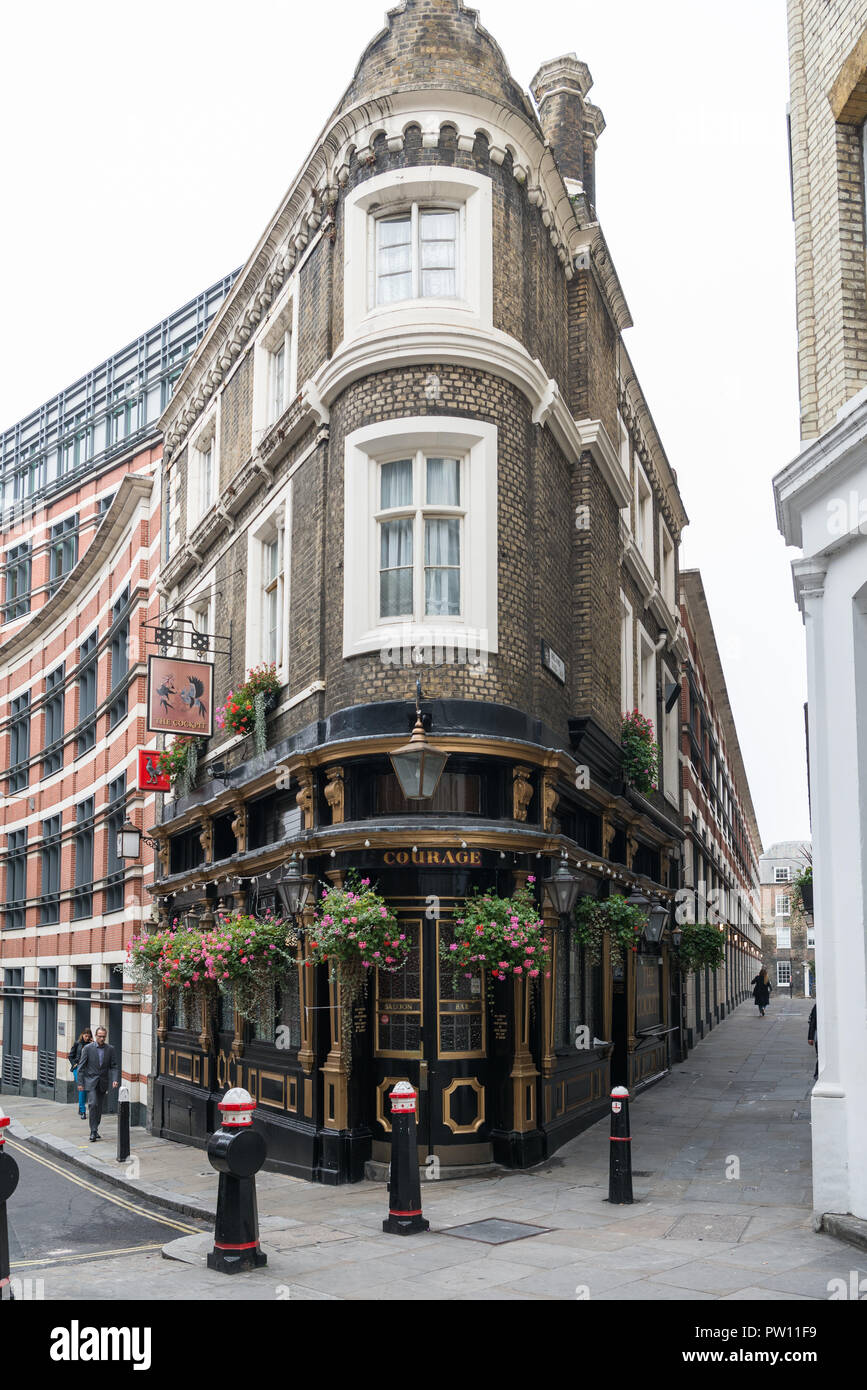 Exterior of The Cockpit public house, St. Andrew's Hill, City of London, UK Stock Photo
