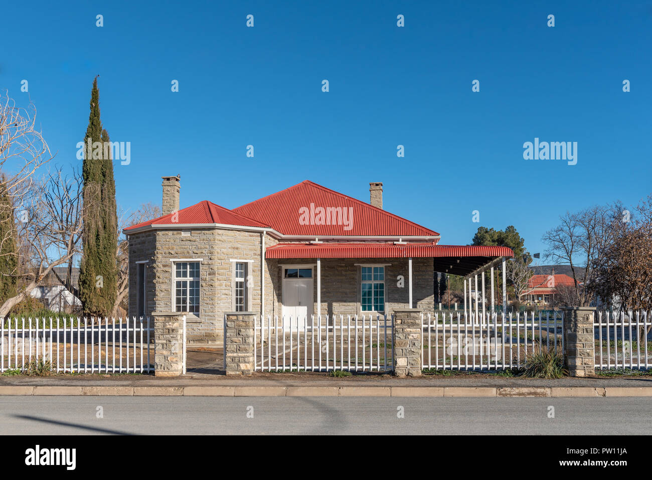 SUTHERLAND, SOUTH AFRICA, AUGUST 8, 2018 A street scene, with an old